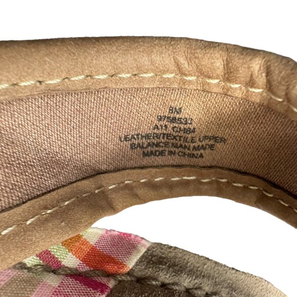 Sperry Top Sider Womens Sz‎ 8 Pink Plaid Suede Leather Sandals Flip Flops Summer - Picture 10 of 11